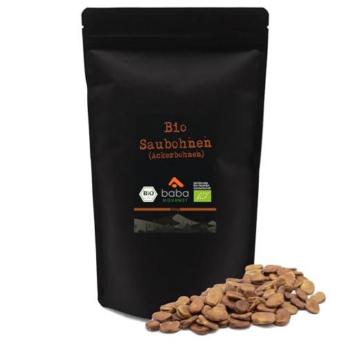 baba GOURMET - Original Bio Ackerbohnen in 500 g Aroma-Packung - 100% naturreine Favabohnen ideal für orientalische Gerichte und Salate - Fava/Sau Bohnen getrocknet ideal für Foul Medammas von baba GOURMET
