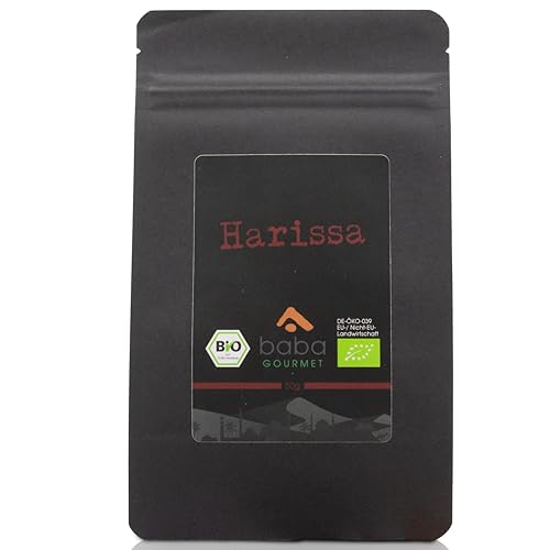 baba GOURMET - Original Bio Harissa Gewürz 50 g - 100% naturrein mit natürlichen Premium Zutaten - Gewürzmischung für orientalische Gerichte - Gewürzpulver natürlich ohne Zusatzstoffe und Aromen von baba GOURMET