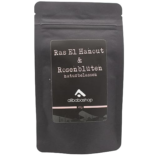 baba GOURMET - Original Ras el Hanout & Rosenblüten 40 g naturbelassen - Gewürzmischung 100% naturrein und natürlich ideal für orientalische Gerichte von baba GOURMET
