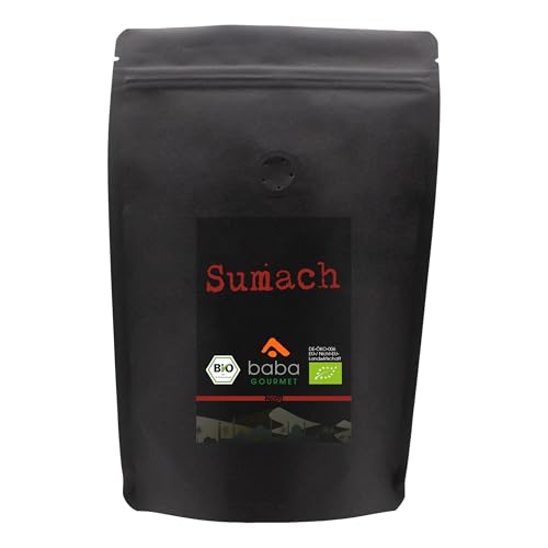 baba Gourmet - Original Bio Sumach Pulver 250 g - 100% naturrein für orientalische Gerichte - Sumachpulver schonend gemahlen und getrocknet - Sumac Spice in Premiumqualität ohne Zusatzstoffe baba Gourmet - Original Bio Sumach Pulver 250 g - 100% naturrein für orientalische Gerichte - Sumachpulver schonend gemahlen und getrocknet - Sumac Spice in Premiumqualität ohne Zusatzstoffe von baba GOURMET