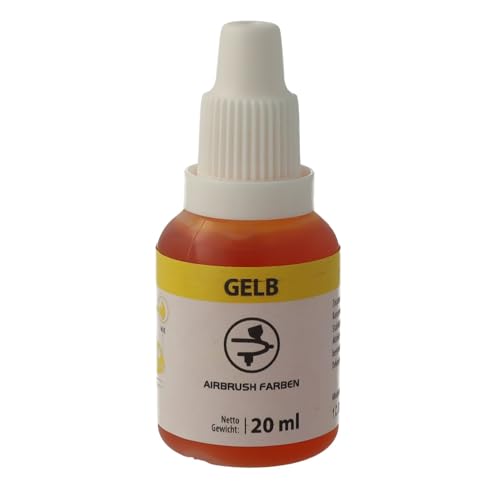 Bakeryteam Airbrush Lebensmittelfarbe Gelb/Yellow 20ml von bakeryteam