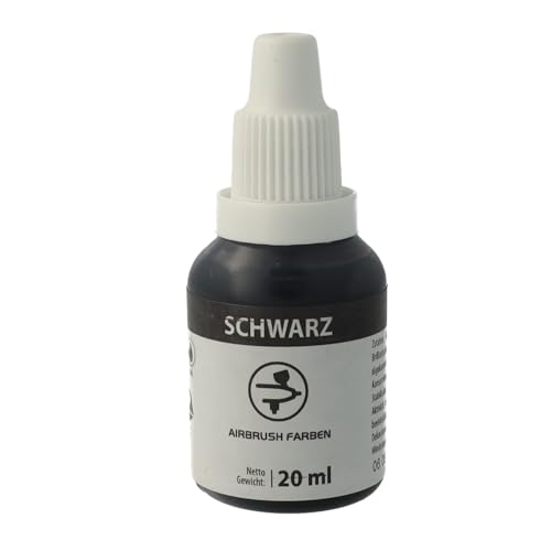 Bakeryteam Airbrush Lebensmittelfarbe Schwarz/Black 20ml von bakeryteam