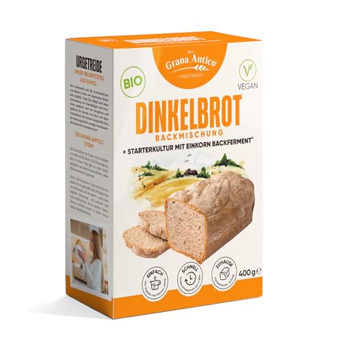 Grana Antico BIO-Dinkel-Backmischung hell für Brotbackautomat und Backofen, auch für Brötchen, Baguette oder Pizza 400g Grana Antico BIO-Dinkel-Backmischung hell für Brotbackautomat und Backofen, auch für Brötchen, Baguette oder Pizza 400g von bakeryteam