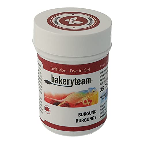 bakeryteam Lebensmittelfarbe Glasurfarbe Icing Colour Gelfarbe Weinrot/Burgundy 35g von bakeryteam