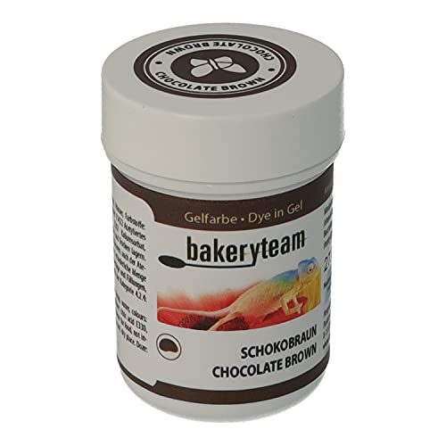 bakeryteam Lebensmittelfarbe Glasurfarbe Icing Colour Gelfarbe Chocolate Brown 35g von bakeryteam