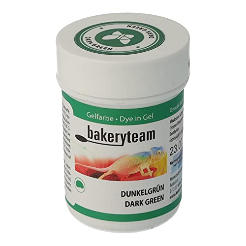 bakeryteam Lebensmittelfarbe Glasurfarbe Icing Colour Gelfarbe Dark Green 35g von bakeryteam