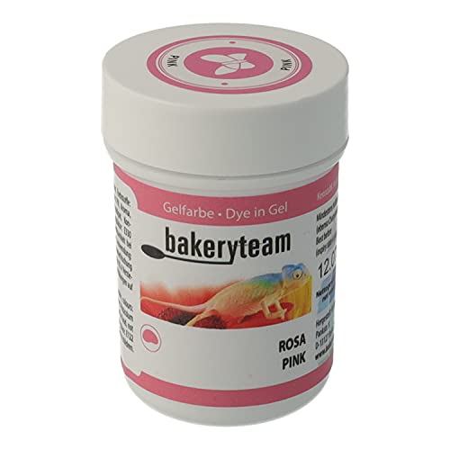 bakeryteam Lebensmittelfarbe Glasurfarbe Icing Colour Gelfarbe Rosa, 35 g von bakeryteam