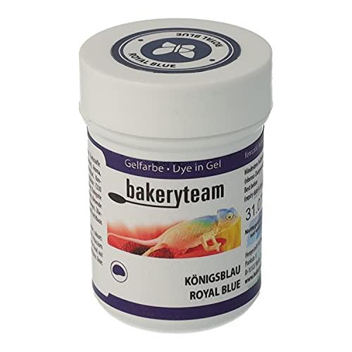 bakeryteam Lebensmittelfarbe Glasurfarbe Icing Colour Gelfarbe Royal Blue, 35 g von bakeryteam