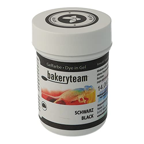 bakeryteam Lebensmittelfarbe Glasurfarbe Icing Colour Gelfarbe Schwarz, 35 g von bakeryteam