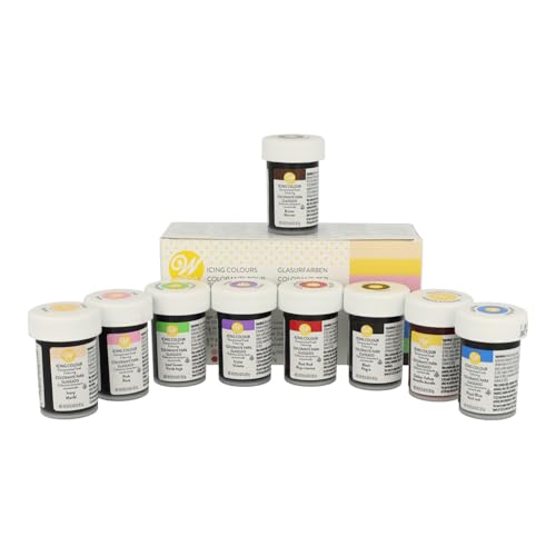 bakeryteam Lebensmittelfarben 8er Set plus Braun, Wilton Glasurfarbe Icing Colour 9 х 28g bakeryteam Lebensmittelfarben 8er Set plus Braun, Wilton Glasurfarbe Icing Colour 9 х 28g von bakeryteam