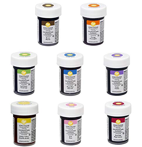 bakeryteam Selection Wilton Glasurfarben Lebensmittelfarbe für Teig, Fondant, Creme Set mit Braun und Orange 8 x 28 g bakeryteam Selection Wilton Glasurfarben Lebensmittelfarbe für Teig, Fondant, Creme Set mit Braun und Orange 8 x 28 g von bakeryteam