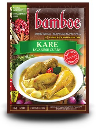 Bamboe Bumbu Instant-Kare - Javaner Curry, 36 Gramm (3 Stück) von Bamboe