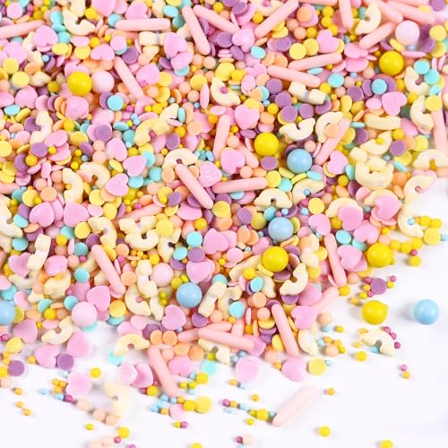 Essbare Streusel für Kuchen Verzieren 120g Rosa Herz Streusel Topper Cookie Regenbogen Kuchen Nonparels Zucker Perle für Cupcakes Süßigkeiten Eis Schokolade Essbare Streusel für Kuchen Verzieren 120g Rosa Herz Streusel Topper Cookie Regenbogen Kuchen Nonparels Zucker Perle für Cupcakes Süßigkeiten Eis Schokolade von bayep