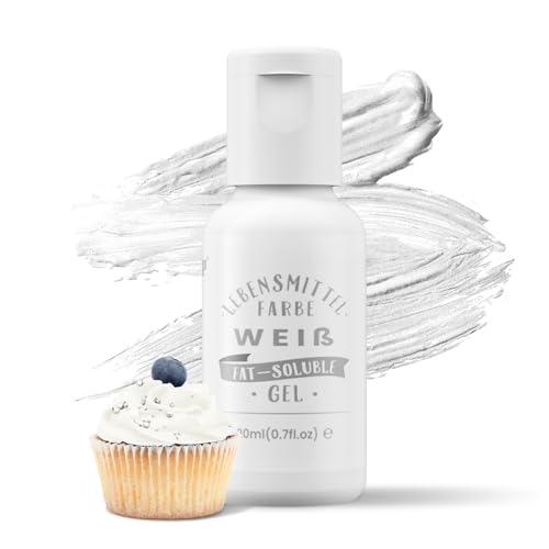 Oil Blend Sage Weiß Lebensmittelfarbe auf Ölbasis für Schokolade, Fondant, Kekse，Cupcakes, Kuchen, Backen, Macaron - Food Coloring für Tortendeko 20ml von bayep