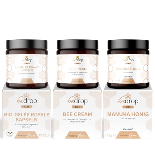 bedrop | Pro Senior Set | Manuka Honig MGO 400 + Bio Gelee Royal Kapseln & Bee Cream im Set von bedrop