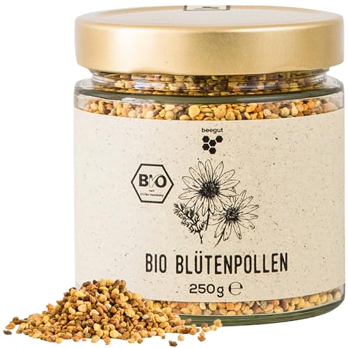 beegut Blütenpollen BIO, 250g mild süße Bienenpollen 100% BIO - natürlich und super lecker in nachhaltiger Verpackung von beegut