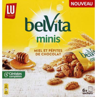 Belvita, Minis, Kekse mit Honig und Schokoladenstückchen, 6 x 35 g von belVita