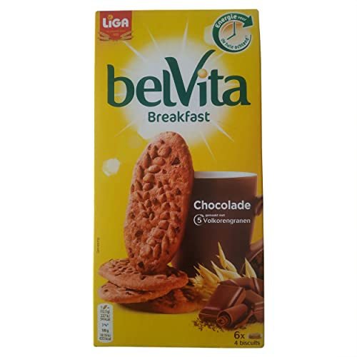 Schokoladenkekse | BelVita | Frühstück Schokolade 24 Kekse | Gesamtgewicht 300 Gramm von belVita