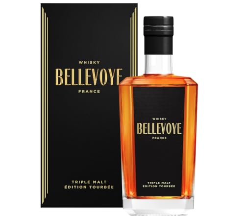 BELLEVOYE - Whisky Triple Malt - Französischer torfiger Whisky Bellevoye Noir - Goldmedaille Concours Mondial de Bruxelles 2018, 2019, 2020, 2021 - 43 % Alc. - Herkunft: 100 % Frankreich - 70 cl von Bellevoye