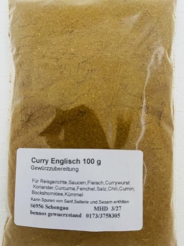 Curry Englisch 100 g, Gewürzzubereitung von bennos gewuerzstand