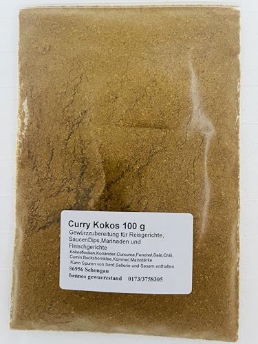 Curry Kokos 100 g, Gewürzzubereitung von bennos gewuerzstand