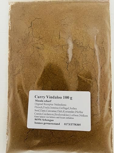 Curry Vindaloo 100 g, Masala scharf, Gewürzzubereitung von bennos gewuerzstand