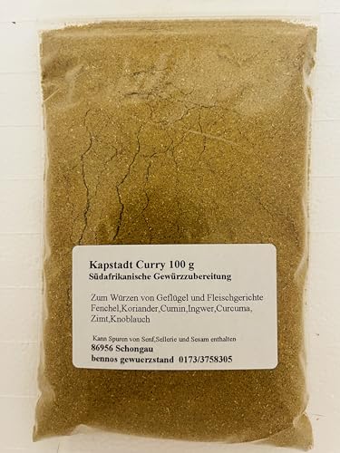 Kapstadt Curry 100g, Südafrikanische Gewürzzubereitung Kapstadt Curry 100g, Südafrikanische Gewürzzubereitung von bennos gewuerzstand