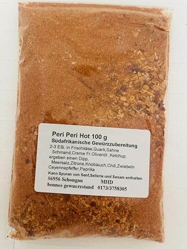 Peri Peri Hot 100 g, Südafrikanische Gewürzzubereitung Peri Peri Hot 100 g, Südafrikanische Gewürzzubereitung von bennos gewuerzstand