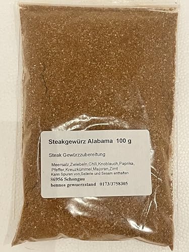Steakgewürz Alabama 100 g, Gewürzzubereitung Steakgewürz Alabama 100 g, Gewürzzubereitung von bennos gewuerzstand