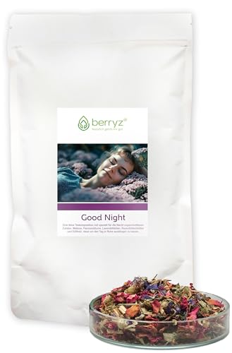 Gute-Nacht Tee mit Melisse, Passionsblume, Lavendel, Rosenblüten, Süßholz | Speziell für die Nacht zugeschnittene Zutaten Gute-Nacht Tee mit Melisse, Passionsblume, Lavendel, Rosenblüten, Süßholz | Speziell für die Nacht zugeschnittene Zutaten von berryz