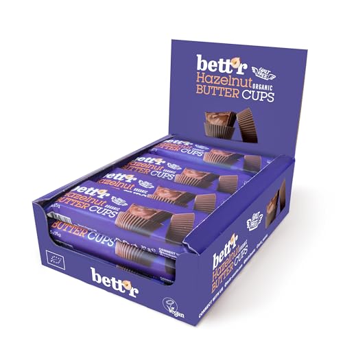 Bett’r GUILT FREE Bio Hazelnut butter cups. 100% Vegan, Glutenfrei und Laktosefrei - 12 x 39 g von bett'r GUILT FREE