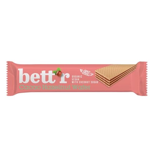 Bett'r Cacao Hazelnut Wafer, Kakao Haselnuss Waffelschnitte, 30g (1) von Bett'r