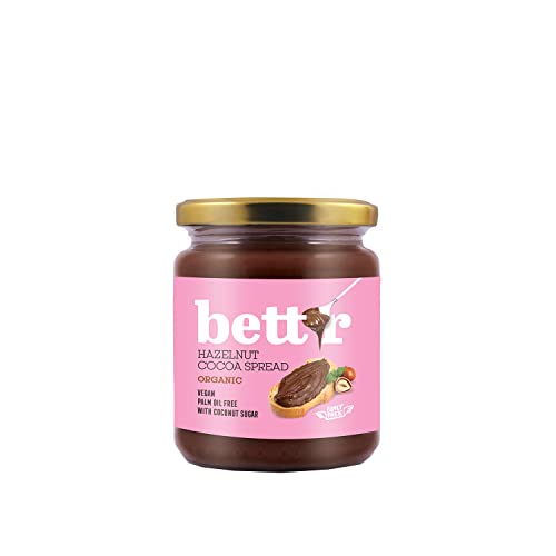 Bett’r Haselnuss Kakao Creme-Bio, Vegan und Organisch. Palmölfrei-12 x 250 g von bett r