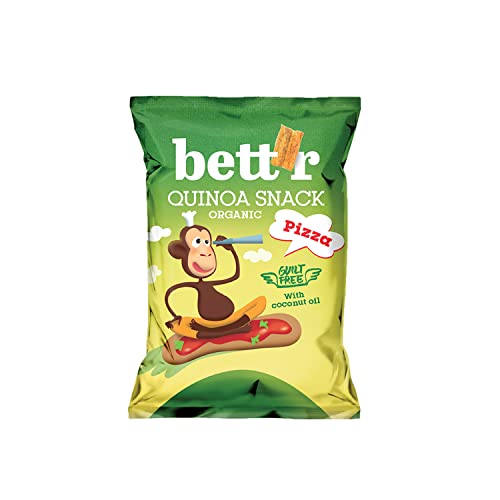 Bett’r Quinoa Snacks-Pizza. Bio, Organisch, Gluten free und Vegan-12 x 50g von bett r