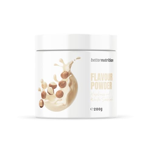 Geschmackspulver | vegan | kalorienreduziertes Aroma | Flavour Pulver | Premium Flavor Powder | kalorienreduziertes Aroma | Flavour Powder Zero 200g | better nutrition (Haselnuss und weiße Schokolade) von betterprotein