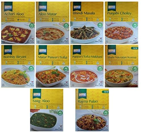10x Indisches Fertiggericht MIX a280g aus Indien Tikka Mutter Paneer Curry Dal Palak Makhani Masala Aloo 10x Indisches Fertiggericht MIX a280g aus Indien Tikka Mutter Paneer Curry Dal Palak Makhani Masala Aloo von bick.shop