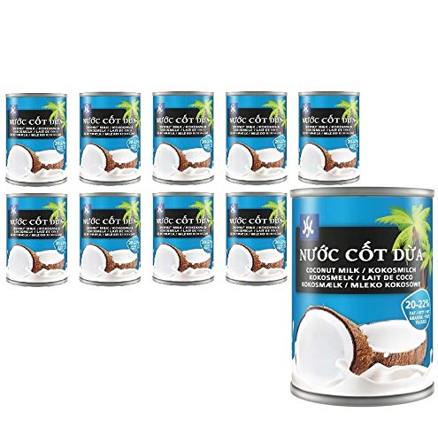 10x Kokosmilch a 400ml Dose 20-22% -DAUER TIEFPREIS- 4 Liter Cocosmilch Cocktails Coconutmilk von bick.shop