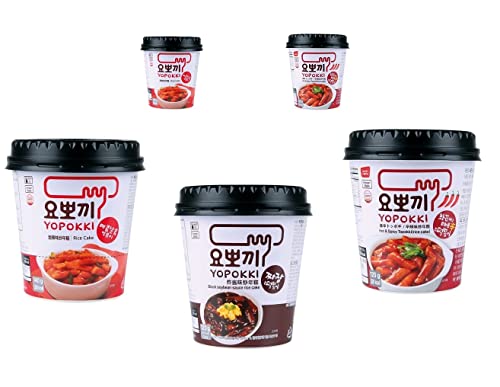 bick.shop® 5 Topokki Mix Yopokki Rice Cake Korea Jjajang Hot Spicy Sweet Instant Snack 5x120g Reisgericht von bick.shop