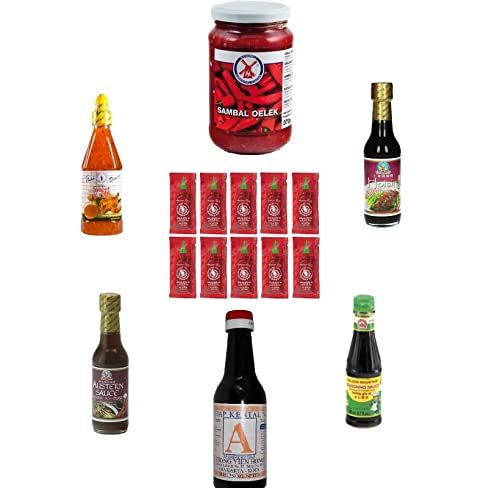 7 tlg. Saucen Set sojasauce austernsauce sambaloelek sriracha hoisin ketjap manis sushiset chili dips 7 tlg. Saucen Set sojasauce austernsauce sambaloelek sriracha hoisin ketjap manis sushiset chili dips von bick.shop