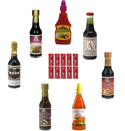 8tlg. Saucen Set soja austern sriracha Dipp-Set sushiset chili tamarinde hoisin wok-saucen von bick.shop