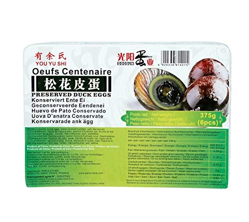 Tausendjährige Eier 6 Stück Enteneier Hundertjährige Pidan fermentiert 375g konserviert Tausendjährige Eier 6 Stück Enteneier Hundertjährige Pidan fermentiert 375g konserviert von bick.shop