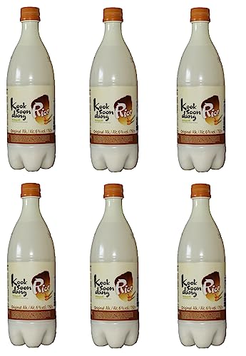bick.shop® 6x Makgeolli 750ml Korea Alkohol Getränk Sparkling 3-6% Alk. Vol inkl. 0,25€/Flasche EINWEG-Pfand (ges.1,50€) (Original) von bick.shop