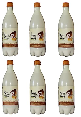 bick.shop® 6x Makgeolli 750ml Korea Alkohol Getränk Sparkling 3-6% Alk. Vol inkl. 0,25€/Flasche EINWEG-Pfand (ges.1,50€) (Original) von bick.shop