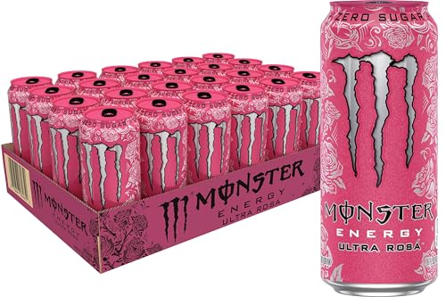 24 x Monster Energy Ultra Rosa - koffeinhaltiger Energy Drink mit erfrischendem Grapefruit Geschmack - ohne Zucker und ohne Kalorien- von bier