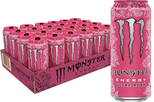 24 x Monster Energy Ultra Rosa - koffeinhaltiger Energy Drink mit erfrischendem Grapefruit Geschmack - ohne Zucker und ohne Kalorien- von Bier