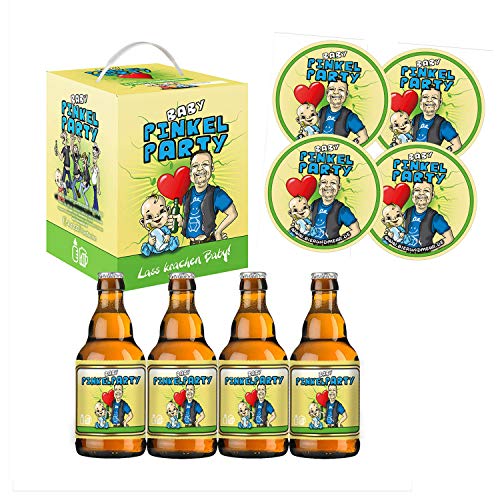Bierwürfel Pinkel-Party "Alles Gute zum Baby" mit 4 Sammler Bierdeckel von Bierundmehr
