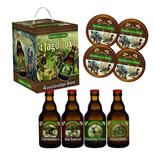 Jagd Bierwürfel 4x0,33L mit Sammler Bierdeckel Jagd Bierwürfel 4x0,33L mit Sammler Bierdeckel von bierundmehr