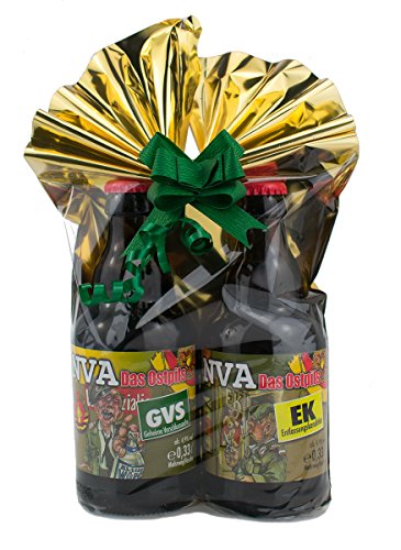 NVA 2er- Geschenkeset 2 in Folie und Schleife verpackt als Geschenk (Geschenk-Set 1 (GVS + EK)) von bierundmehr