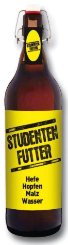 Studenten Futter Pils Geschenk Bier 1 Liter Flasche mit Bügelverschluss von bierundmehr