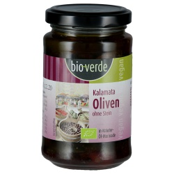Kalamata-Oliven ohne Stein in Kräuter-Öl-Marinade von bio-verde